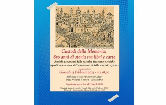 “Custodi della Memoria”. Un viaggio tra libri e documenti per celebrare gli 850 anni della Diocesi di Alessandria