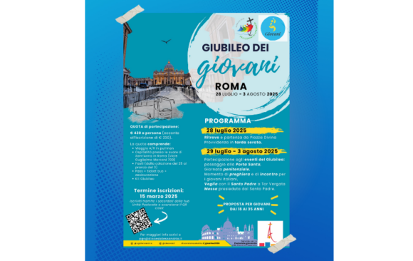 Giubileo dei Giovani (dai 18 ai 35 anni): il pellegrinaggio a Roma dal 28 luglio al 3 agosto