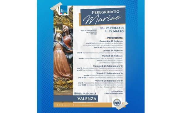 Peregrinatio Mariae 2025: la Madonna della Salve arriva nell’unità pastorale Valenza