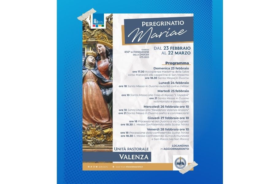 Peregrinatio Mariae 2025: la Madonna della Salve arriva nell’unità pastorale Valenza