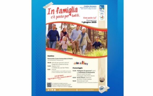 Domenica 1° giugno 2025 il Giubileo delle famiglie nella nostra Diocesi