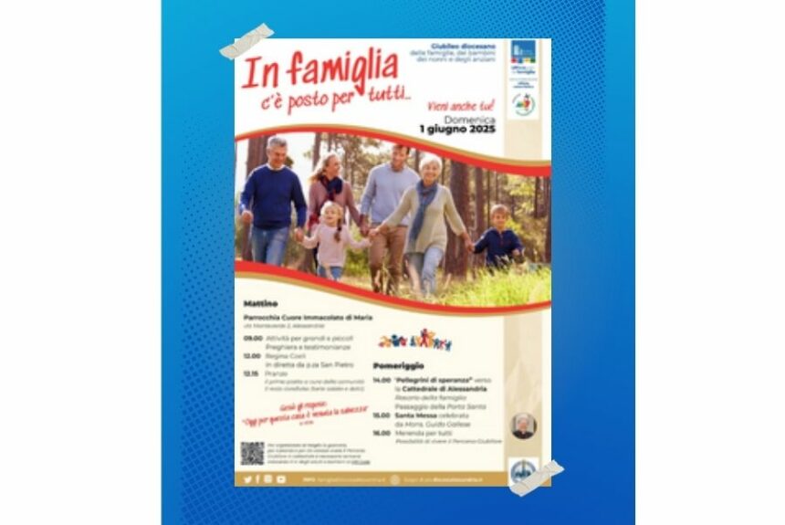 Domenica 1° giugno 2025 il Giubileo delle famiglie nella nostra Diocesi