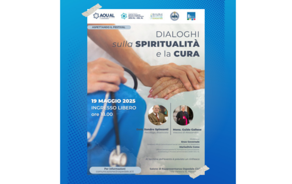 “Dialoghi sulla Spiritualità e la Cura”: appuntamento il 19 maggio all’Ospedale