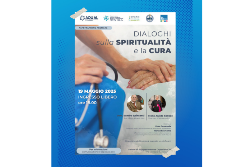 “Dialoghi sulla Spiritualità e la Cura”: appuntamento il 19 maggio all’Ospedale