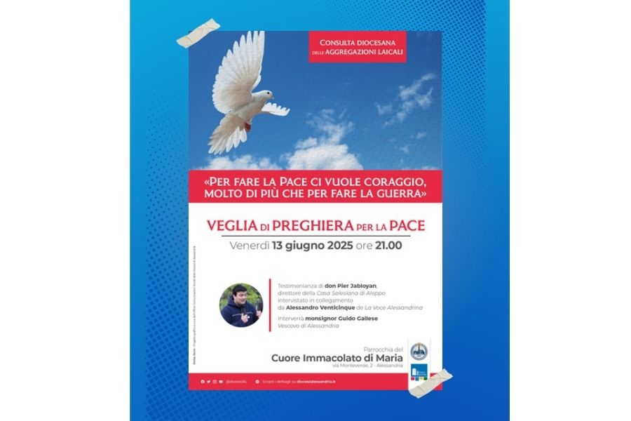 Venerdì 13 giugno 2025 alle ore 21.00 presso la Parrocchia Cuore Immacolato di Maria tutta la comunità diocesana è invitata alla 