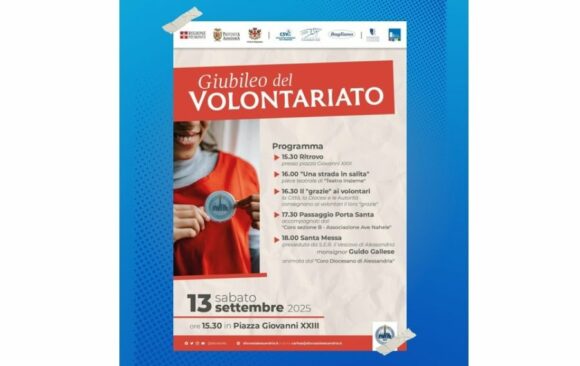 Giubileo del Volontariato: appuntamento sabato 13 settembre 2025