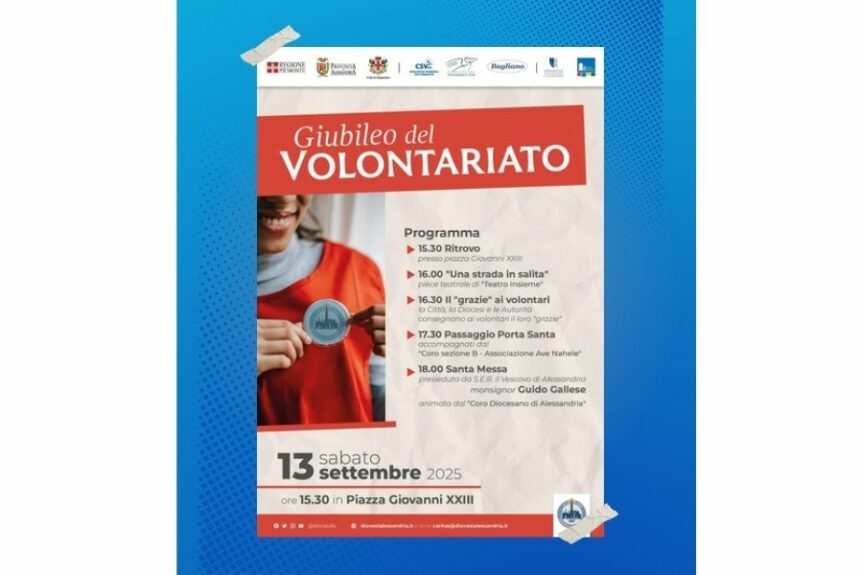 Giubileo del Volontariato: appuntamento sabato 13 settembre 2025