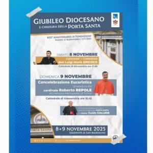 Giubileo Diocesano e Chiusura della Porta Santa: 8 e 9 novembre 2025