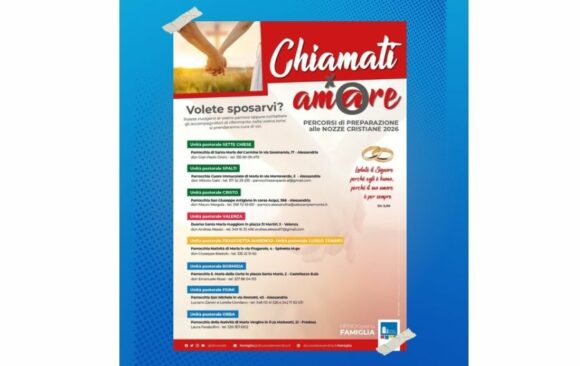 Percorsi di preparazione alle nozze cristiane: “Chiamati per amore”
