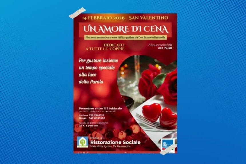 “Un amore di cena”: a San Valentino una serata per le coppie alla luce della Parola