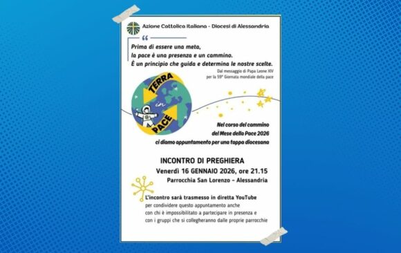 Mese della Pace 2026: incontro di preghiera il 16 gennaio