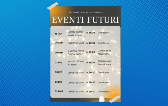 Pastorale giovanile: tutti i prossimi appuntamenti fino a marzo 2026 Pastorale giovanile: tutti i prossimi appuntamenti fino a marzo 2026