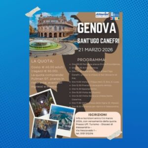 A Genova sulle orme di Sant’Ugo Canefri: gita diocesana il 21 marzo 2026