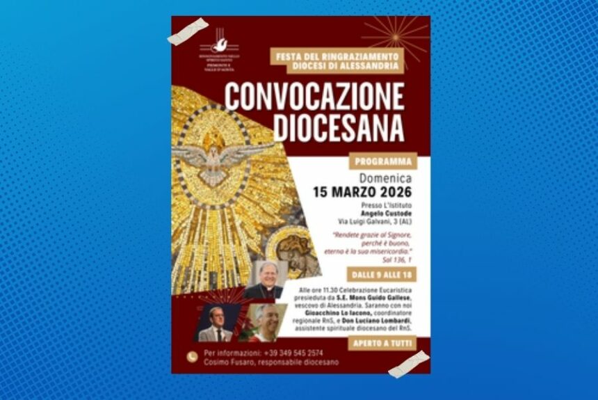 “Festa del ringraziamento” del Rinnovamento nello Spirito Santo: appuntamento il 15 marzo