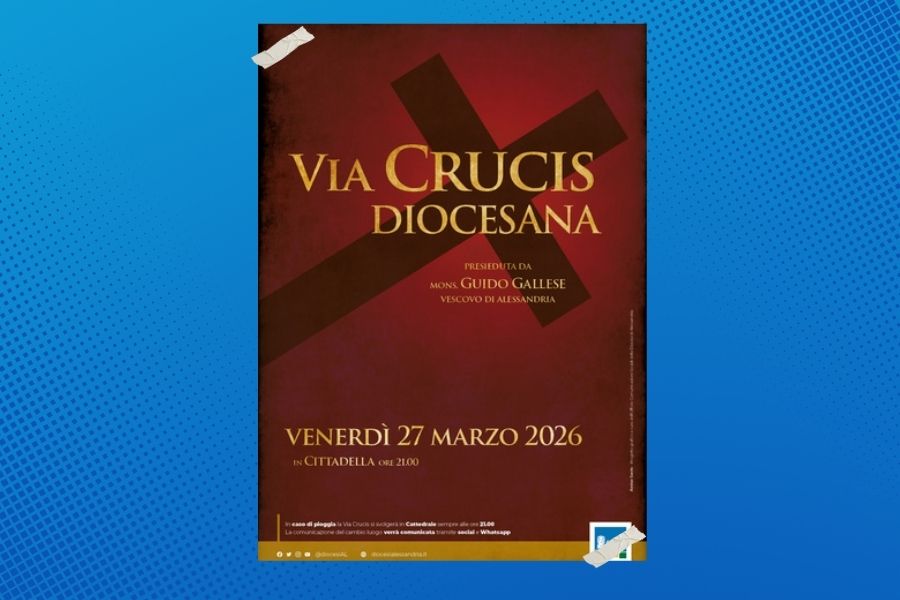 Venerdì 27 marzo, la nostra comunità diocesana si ritrova per la tradizionale Via Crucis, un momento di preghiera corale presieduto dal nostro Vescovo, mons. Guido Gallese.