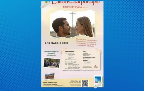 L’amore dal principio – “Bereshit Barà”: weekend 9-10 maggio a Castelspina (AL)