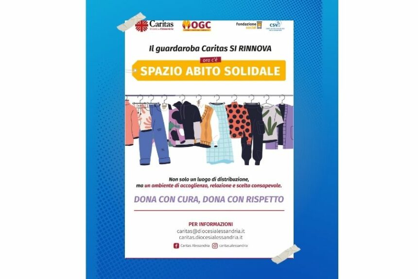 Uno spazio solidale: il guardaroba della Caritas cambia “abito”